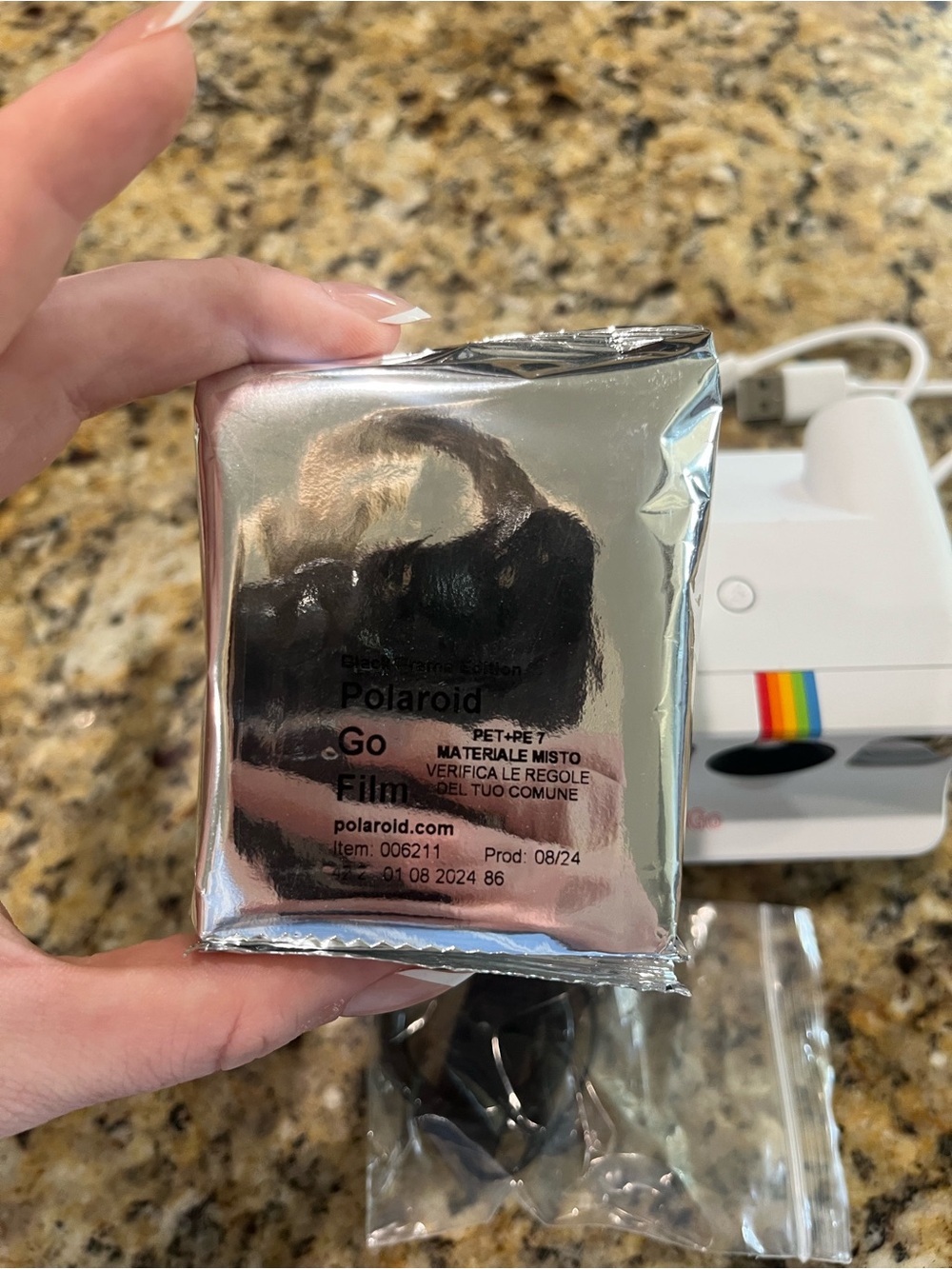 Polaroid Go Instant Camera - White with Rainbow Accent - Picture 3 of 3